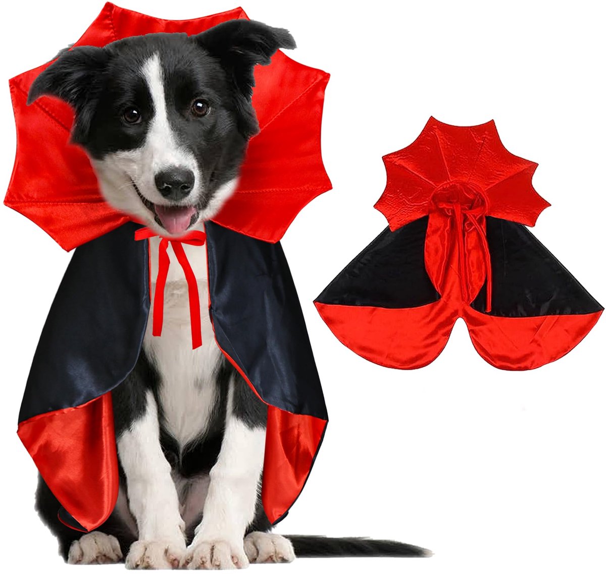 Halloween-kostuum voor honden, vampier- en duivelscape, maat S