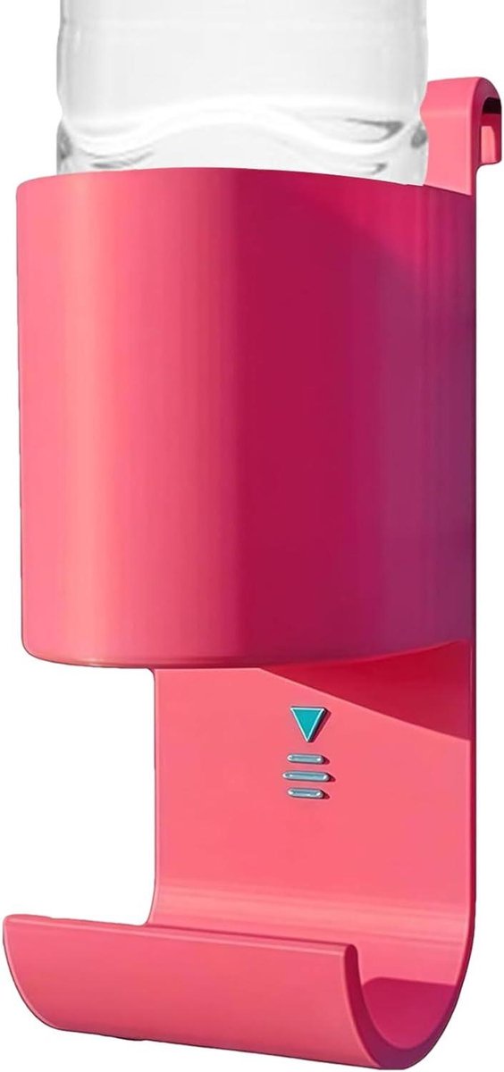 Hydratatiestandaard Fleshouder - Draagbare Drankdrager - Sporten en Reizen - Anti-kantel Slot - 16 cm hoog - Roze