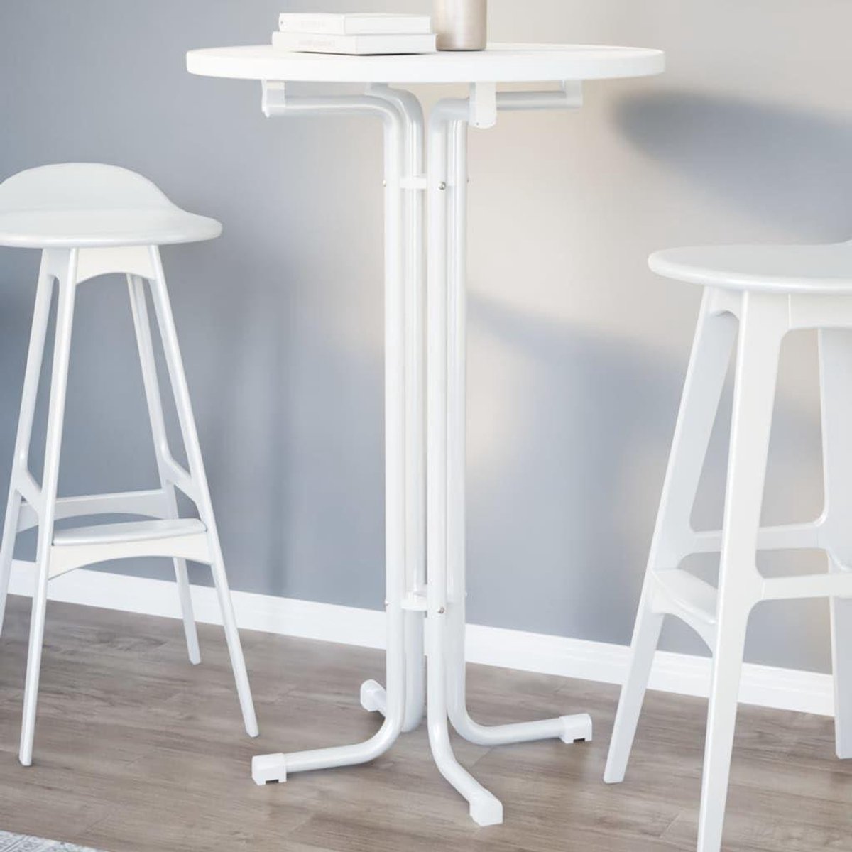Eettafel Rond - Keukentafel Salontafel - Gezellig Tafelen - Stabiel Duurzaam Hout - 70 x 110 cm - Wit