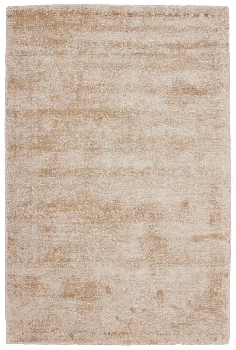 Padiro laagpolig vloerkleed 80 x 150 cm - beige - vintage patroon - geschikt voor vloerverwarming - van viscose