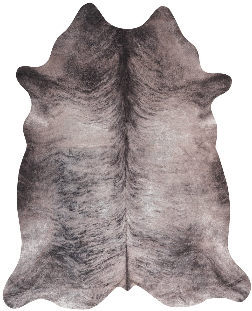 Padiro vlakgeweven vloerkleed 155 x 190 cm - grijs - karaktervolle dierenprint - van polyester