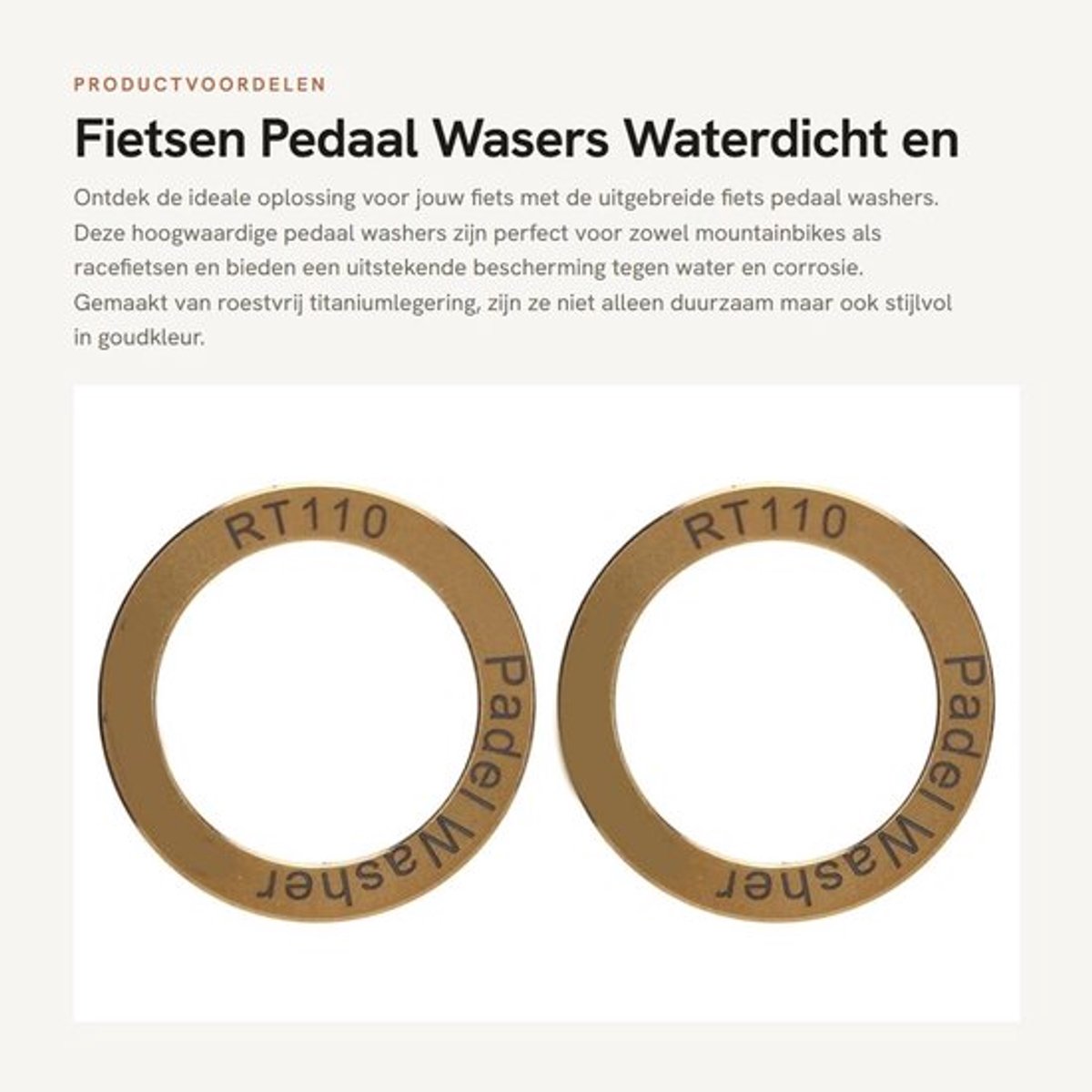 Pedaal Wasmachines 2 Stuks - Waterdichte/Roestbestendige - Titanium Legering - Minder Wrijving - Comfortabele Rit - Geluid Vermindering - Fietspedaalringen