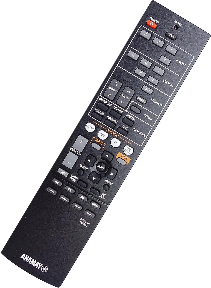 Afstandsbediening - Afstandsbediening HTR-2067 - AV Receiver Bediening - Origineel Onderdeel - 10 Meter Bereik - Zwart