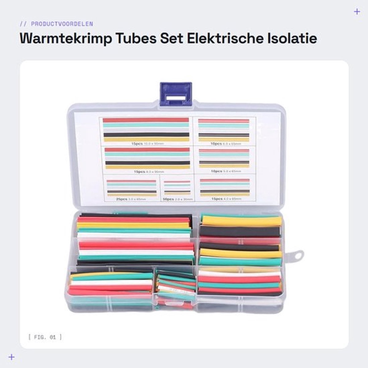 Warmtekrimp Tubes Set - Elektrische Isolatie en Kabelbescherming - 140-delige Set - Hoogwaardige Kwaliteit - Ideaal voor Doe-Het-Zelf Pro...