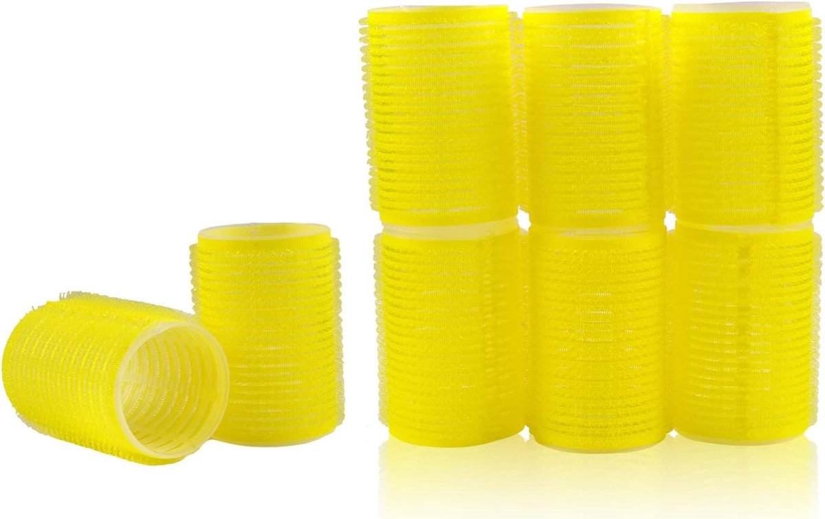 Krulspelden - Haarrollers Krullers - Natuurlijk Krullen - Hitteloos en Zonder Klemmen - 6 stuks - Geel