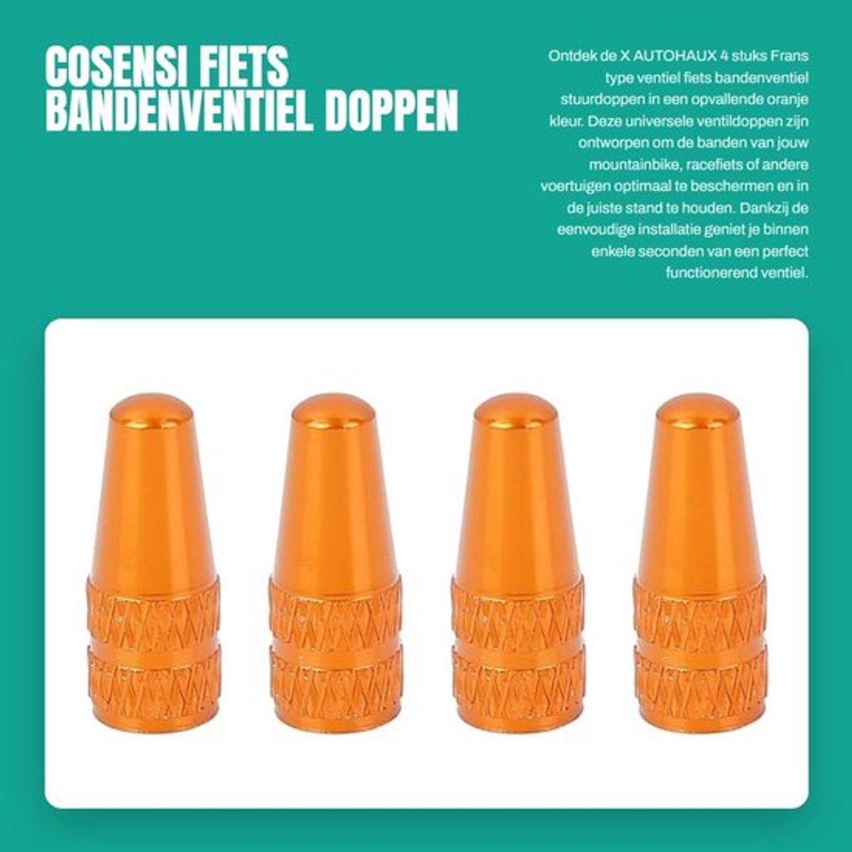 Fietsbandenventiel Universele ventieldoppen - 4 stuks - Stofdoppen - Eenvoudige installatie - Hoogwaardige aluminiumlegering - Binnendiameter 5 mm