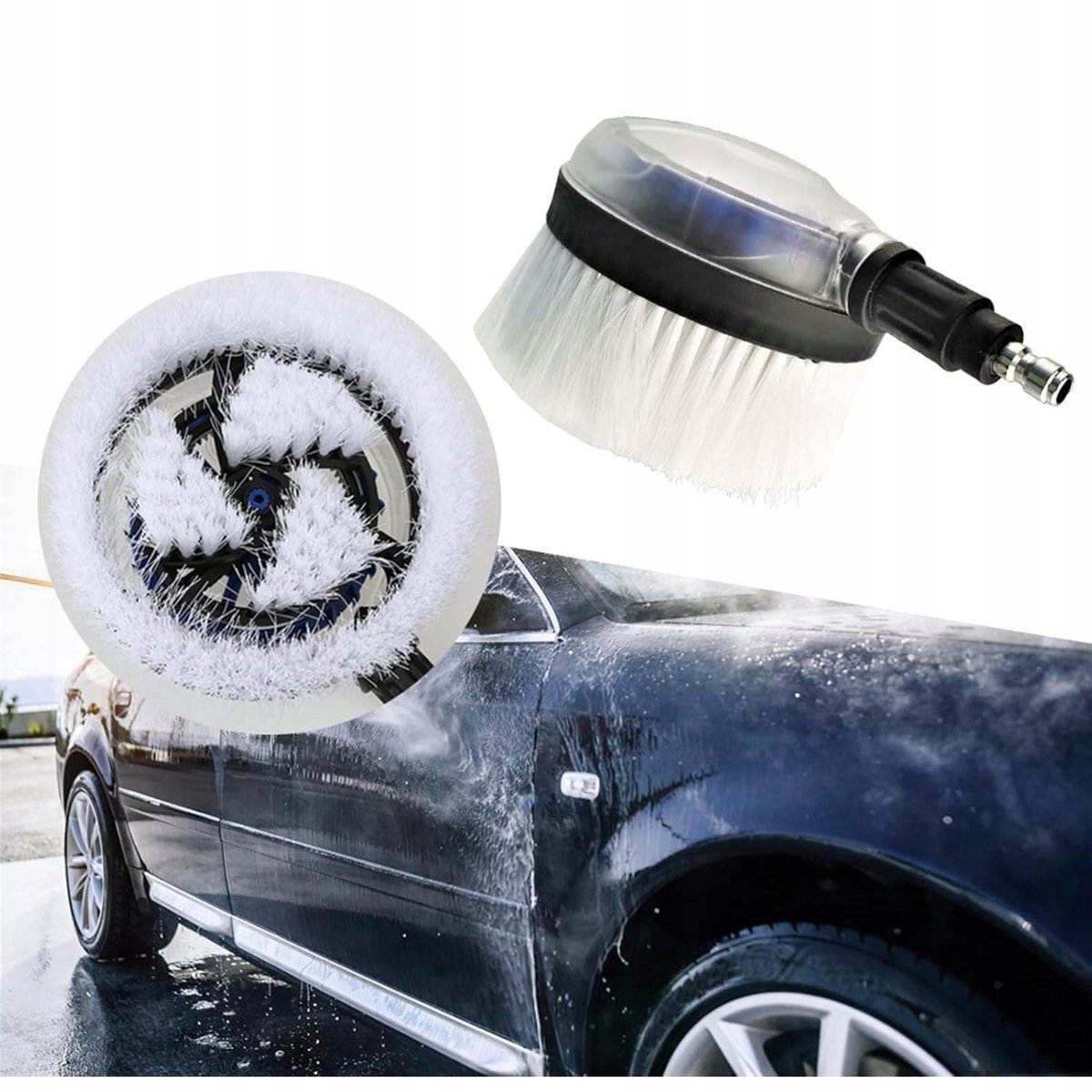 Rosfix HydroBrush Pro360 Spuitmond Rotatieborstel - Automatisch Draaiend - Snelkoppeling 1/4"QC