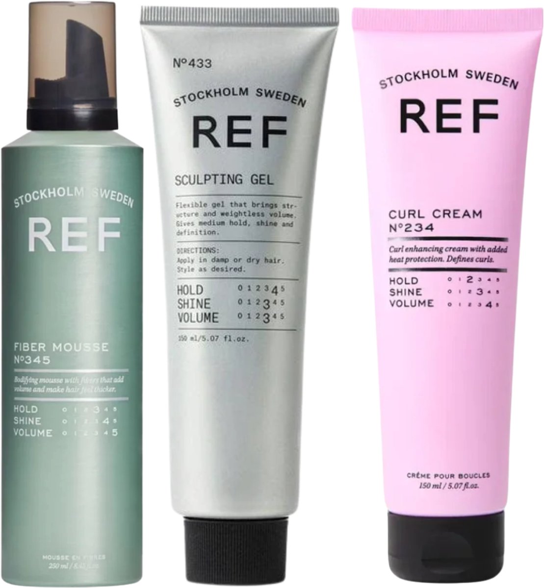 REF - Perfect Curly Girl Styling Set - 250+150+150ml