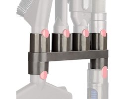 Dit accessoirerek voor wandmontage is geschikt voor Dyson stofzuigers, waaronder de modellen V15, V12, V11, V10, V8 en V7. Het is compatibel met alle accessoires, inclusief gemotoriseerde borstelkoppen.