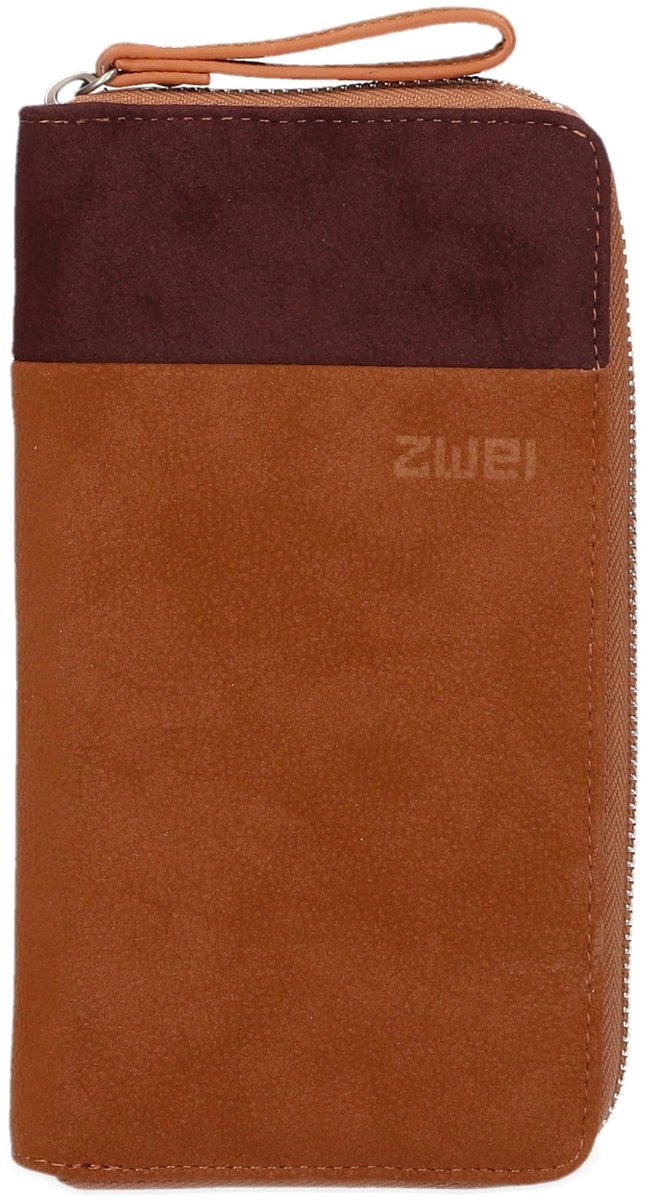zwei portemonnee Eva EV2 Nubuk - Cognac bruine