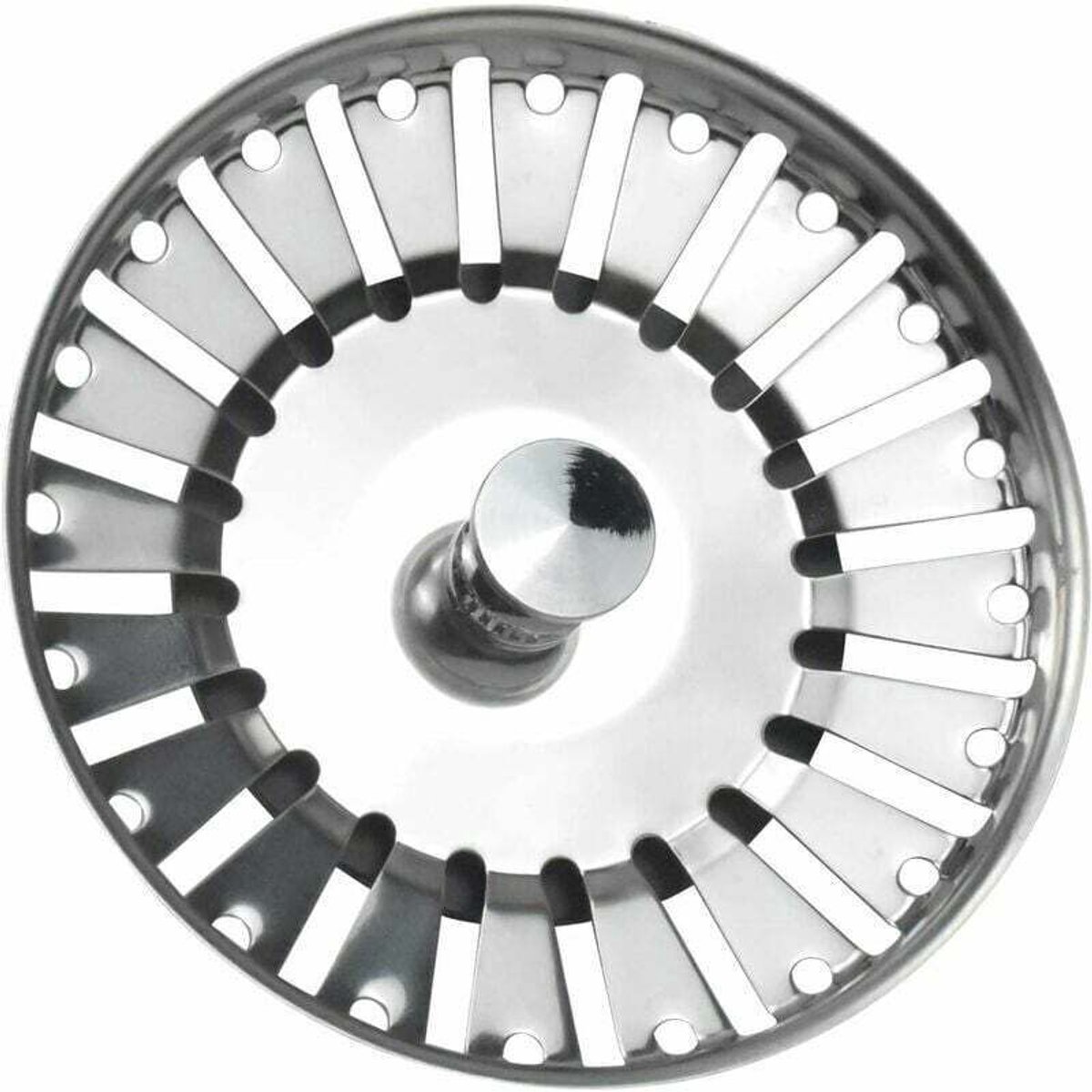 Keukenafvoerstop, roestvrijstalen keukenafvoerzeef, roestvrijstalen zeefmand, keukenafvoerzeef (diameter: 84 mm)
