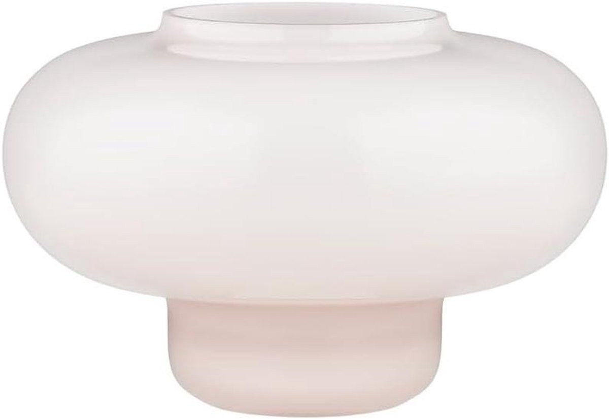 Theelichthouder - Kandelaar Kaarsenhouder - Sfeer Cre Fyr Candlestick - Mondgeblazen Glas - 12 cm Diameter - Roze