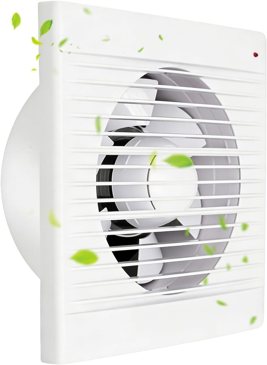 Afzuiging badkamer - Witte badkamerventilator - 100 mm - ABS kunststof - Voor keuken en toilet