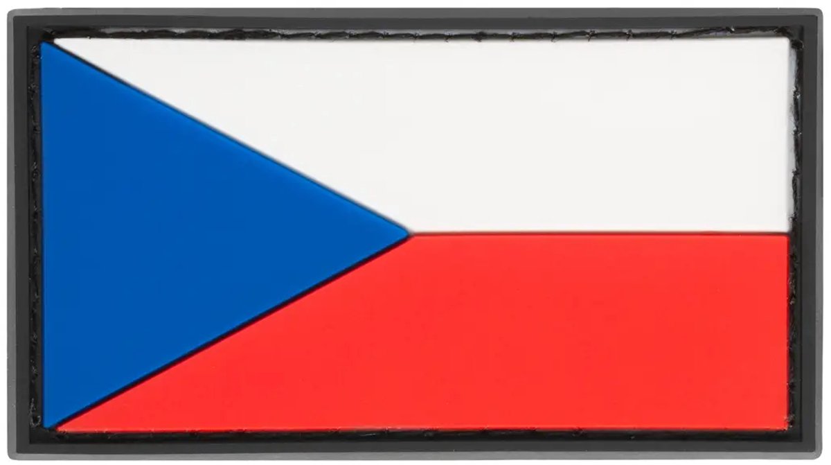 Rubberen badge JTG Czech Republic Flag