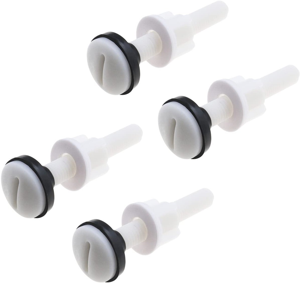 Dailygoods- Toilet Tank Bouten M10 - 4 Stuks - Wit Kunststof/Rubber - Bevestiging - Afdichting Kit - Eenvoudig te Installeren - Wc Bouten
