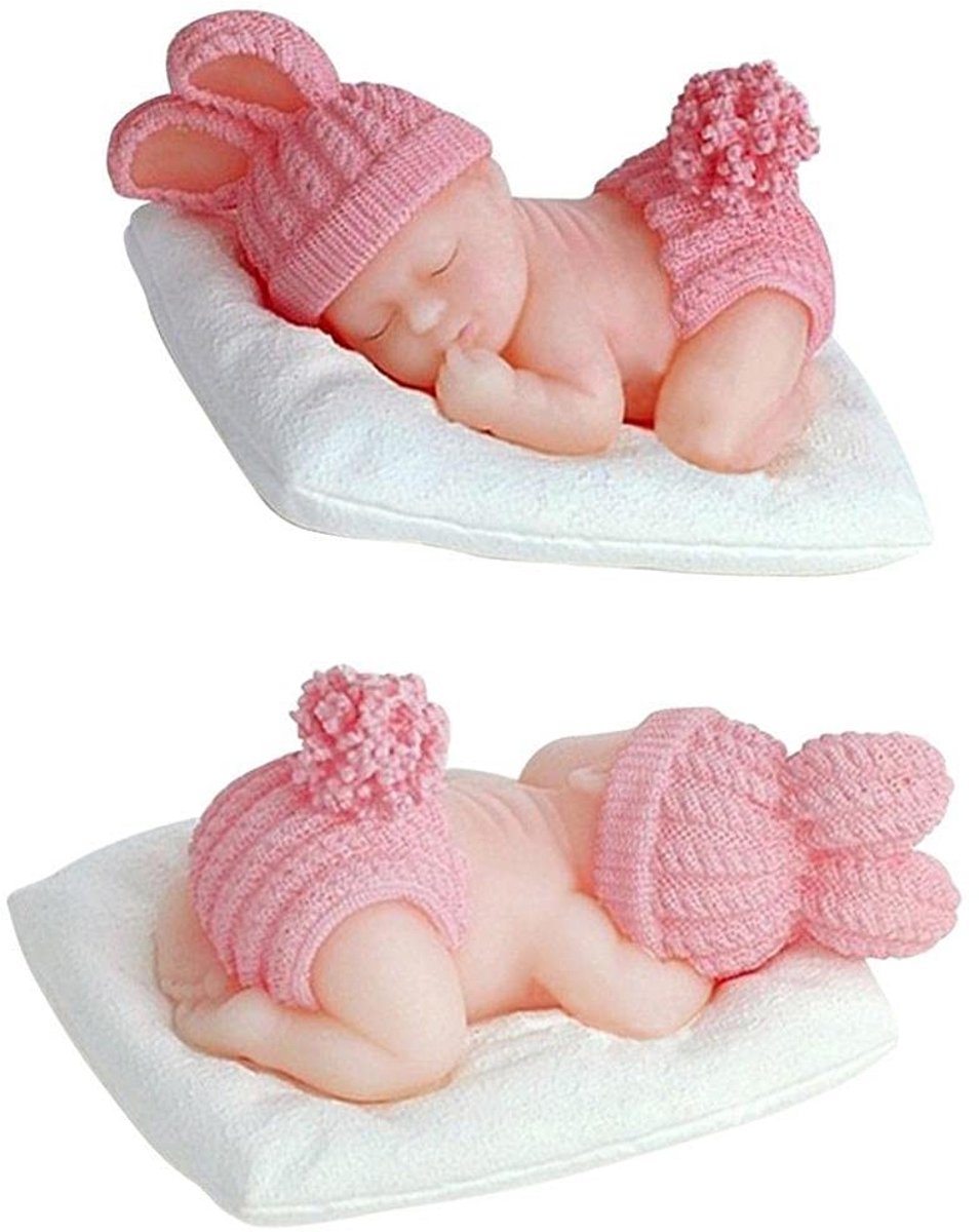 Dailygoods - Baby Siliconen Mal, Pasgeboren Zeep Mal voor Fondant Taart Decoraties Taart Topper Cupcake Topper DIY Siliconen Mal voor Kaarsen