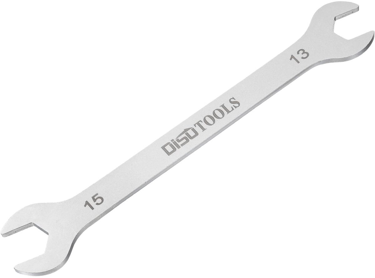 Dailygoods - Dunne Ringsleutel 13 mm x 15 mm - Roestvrijstalen Dubbelzijdige Moersleutel voor Huishoudelijke Reparaties