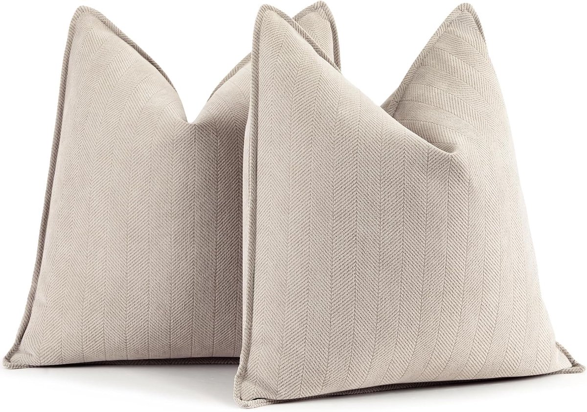 Kussenhoezen Set van 2 Chenille Sofa Kussens met Elegant Design, Zacht en Luxe Decoratief Kussen voor Sofa, Bed en Woondecoratie
