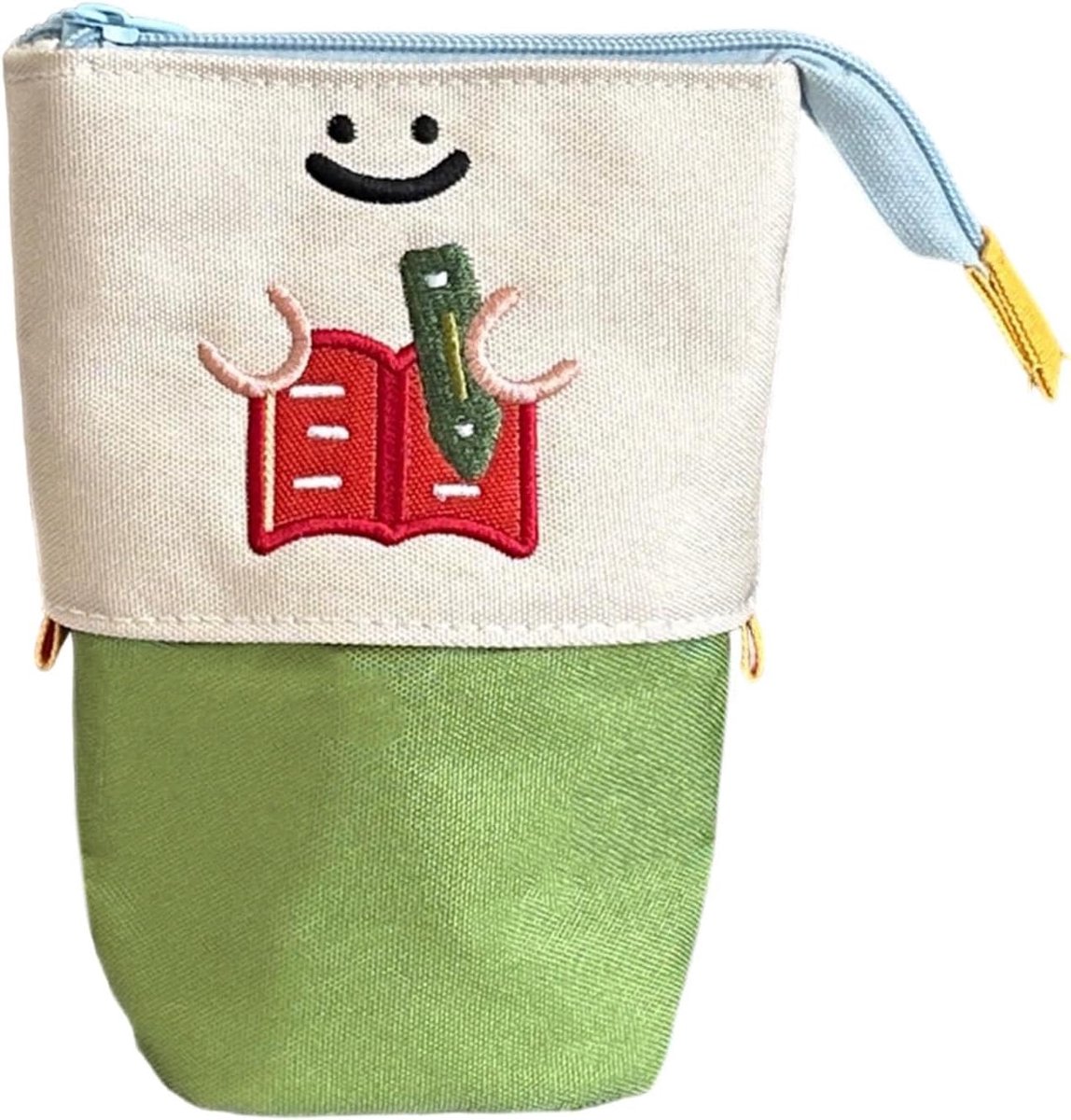 Opvouwbaar etui - Potlood organizer - School en kantoor - Grote capaciteit - 17x13 cm - Groen