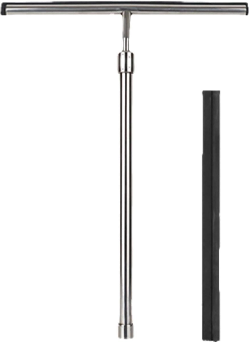Raamaftrekker - Glaswisser - Ramen Schoonmaken - Telescopische Verlenging - 60 cm - Zilver