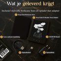 Inhoud van de verpakking: SwayTosh hoes, SwayTosh E-Reader Nova Smart, luxe geschenkverpakking, 32GB SD-kaart, oplaadkabel en oplader.
