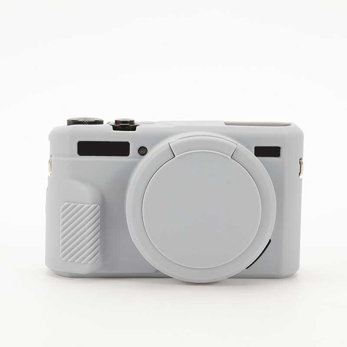 LISM-Cameratas Geschikt voor G7X Mark II, beschermhoes Geschikt voor Canon Powershot G7X Mark II digitale camera, verwijderbare siliconen lensdop, zachte rubberen beschermhoes voor de camera - grijs.