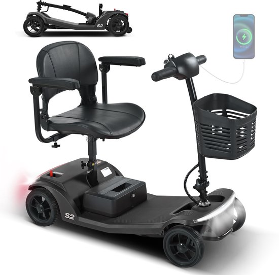 Scootmobiel SWEETRICH S2 12Ah 250W Zwart