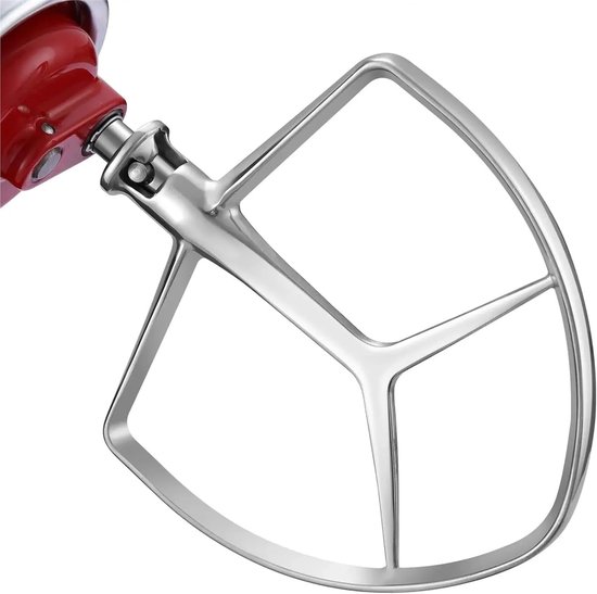 Platte Klopper - Mixer Accessoire - Bakken Maken - Maximaliseert Ingrediënt Contact - 7 Quart - Zilver — afbeelding 5