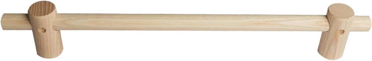 Gordijnroede Hout - Gordijnstok Raamdecoratie - Vensters Aankleden - Verstelbare Lengte - 40-150 cm - Natuurlijk Hout