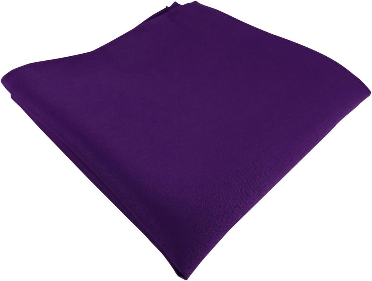 Zakdoek Heren - Pochet Stof - Feestelijke Gelegenheid - Zijdezacht Polyester - 26x26 cm - Donker Lilac