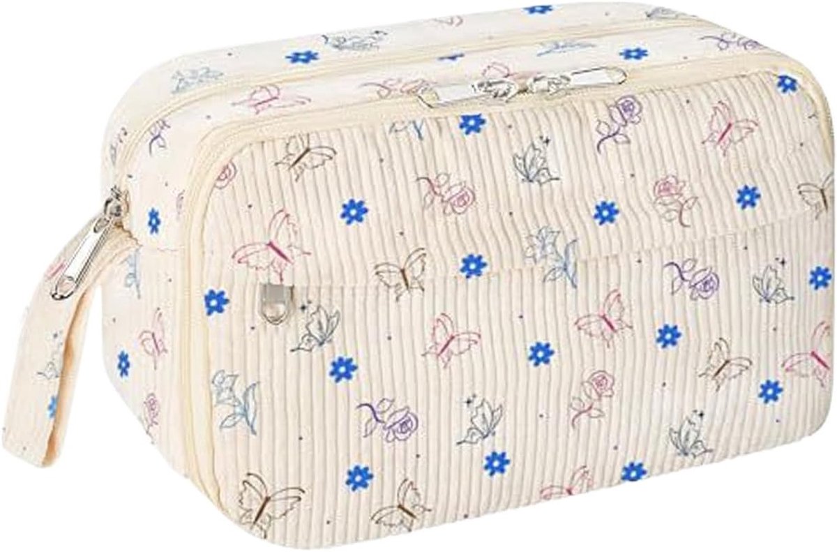 Potlood Etui - Opbergbox Pennen - School Kantoor Reis - Meerdere Vakken - 21.5 cm - Verschillende Kleuren