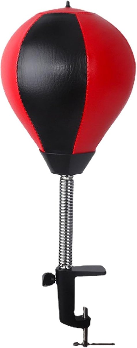 Bokszak Bureau - Stressbal - Druk Verlichten - Sterke Veer - 33x17x17 cm - Zwart Rood