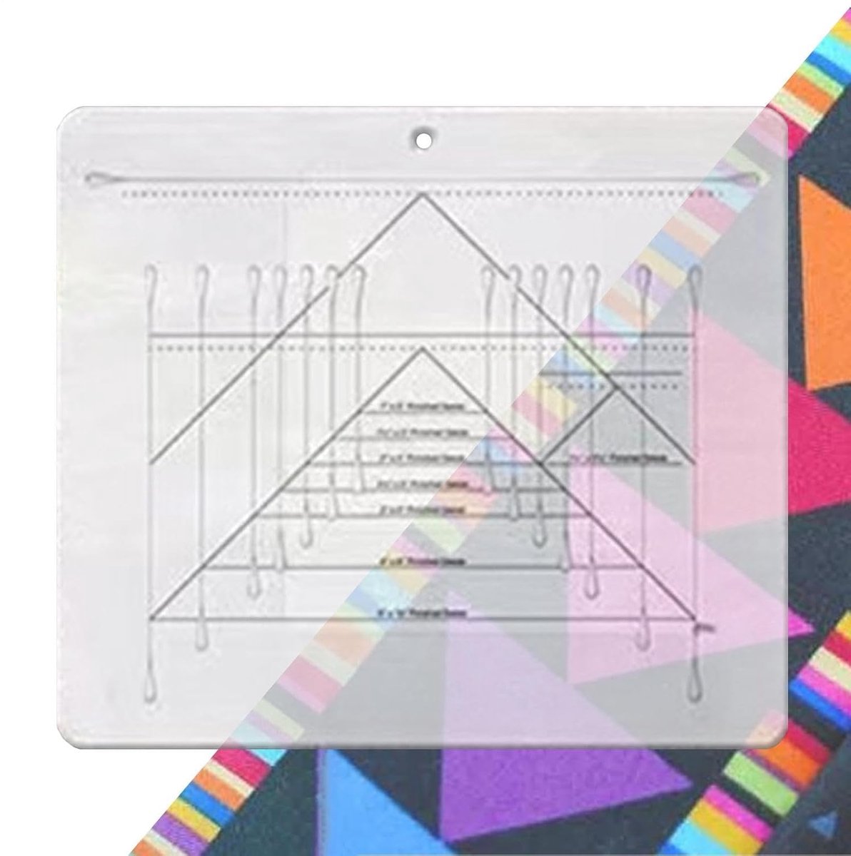 Ganzen Trim Snijliniaal - Quilters Liniaal - Stof Snijden - Uniek Gelaagd Ontwerp - 20 cm - Transparant