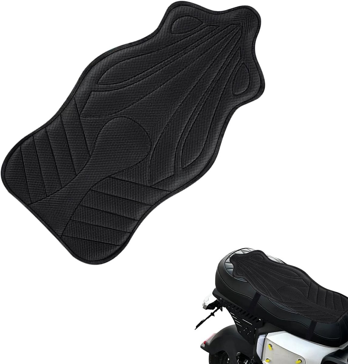 Motorfiets zitkussen - Ergonomisch motorstoel - Lange ritten - Ademend comfort - Universeel - Zwart