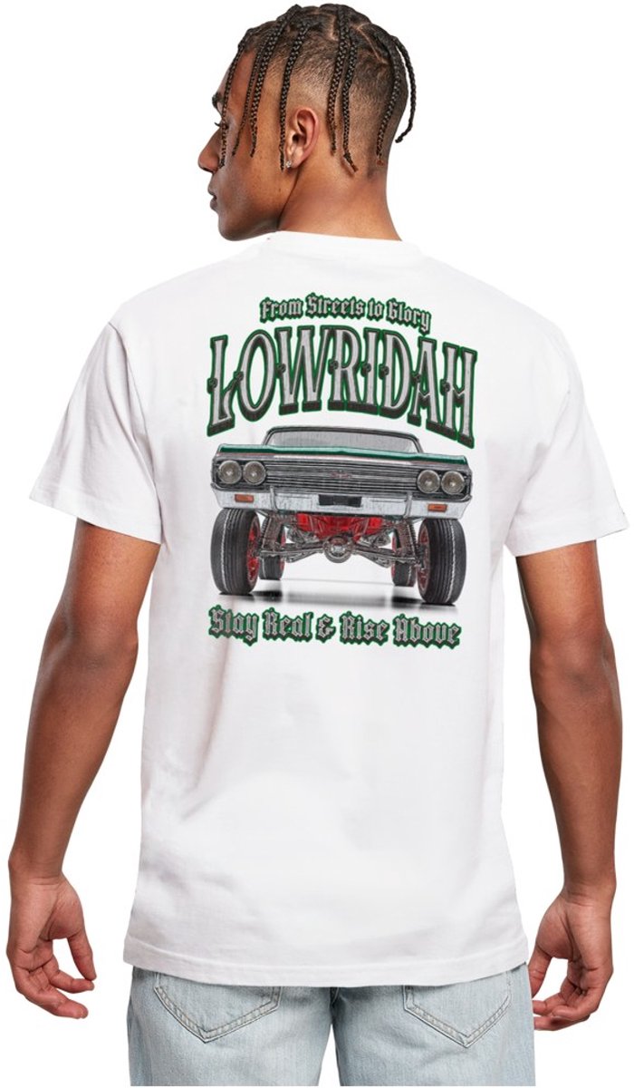 Mister Tee Stay Real & Rise Above Heren Tshirt S Wit