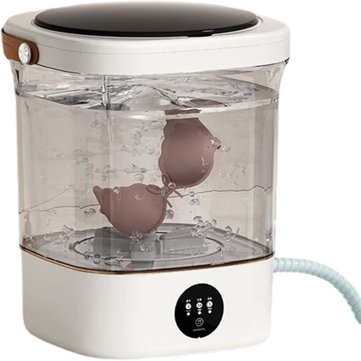 Mini Wasmachine Draagbare Wasmachine Snel Wassen Intelligente Textielbescherming 12 liter Wit