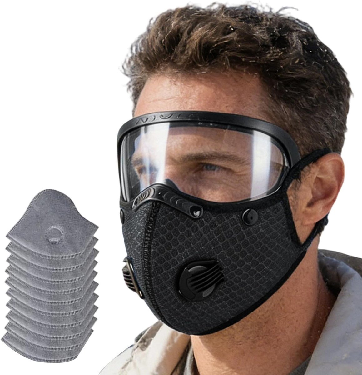 Stofbestendige Gezichtsbedekking - Ademend Mondkapje - Bescherming Werkzaamheden - Anti-condens UV-werend - 16 x 10 x 3 cm - Niet gespecificeerd
