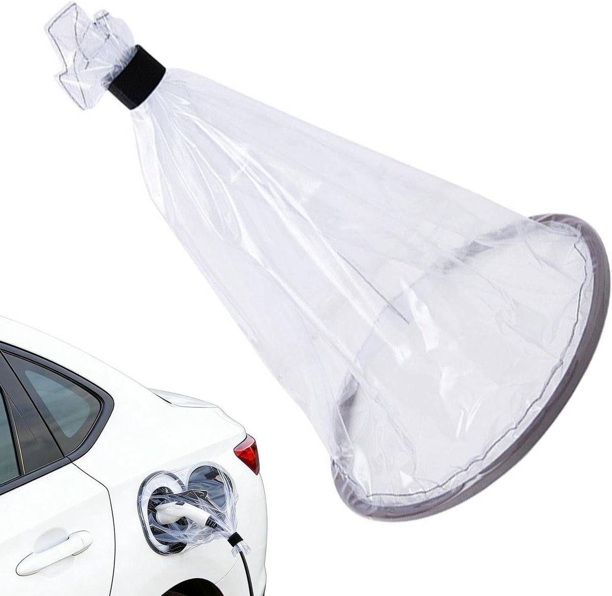 Beschermhoes Oplader - Waterdichte Hoes - EV Laden Buiten - Volledige Randbescherming - Verstelbare Riem - Transparant