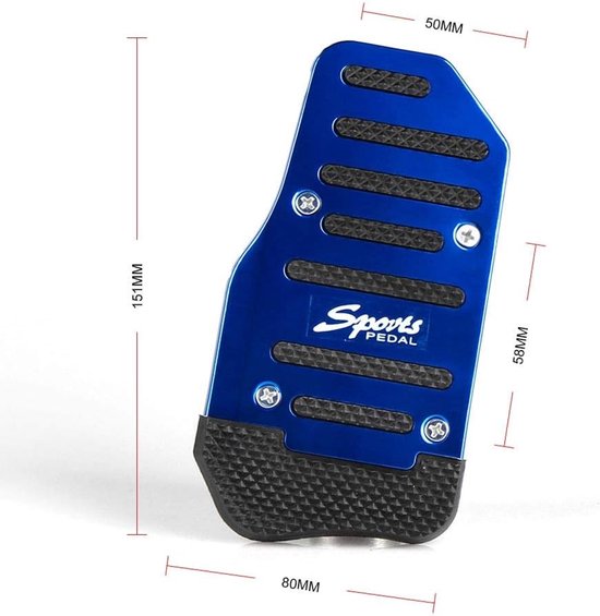 Auto Pedaal Covers - Antislip Pedaal Set - Verbeterde Controle - Anti-slip Oppervlak - 3 stuks - Zilver — afbeelding 2