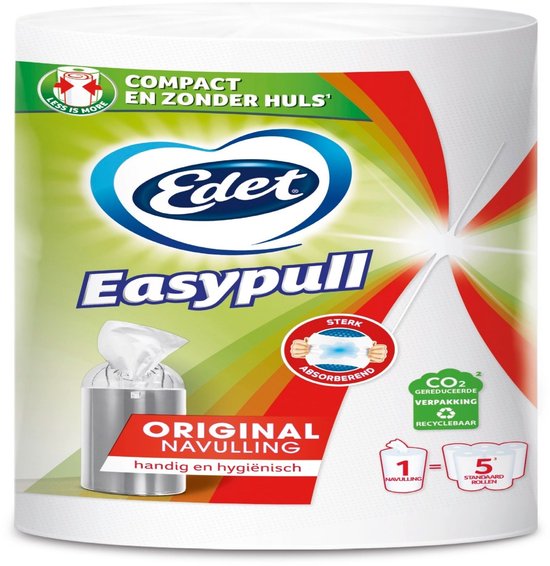 Edet Easypull Original navulling, compact en zonder huls, handig en hygiënisch.