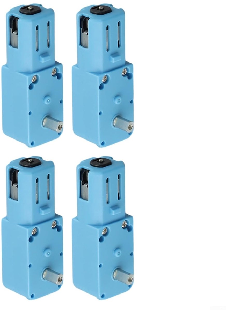 Metalen Gear Motor - DC Motor - Robotica Projecten - 1:90 Verhouding - 4 Stuks - Blauw