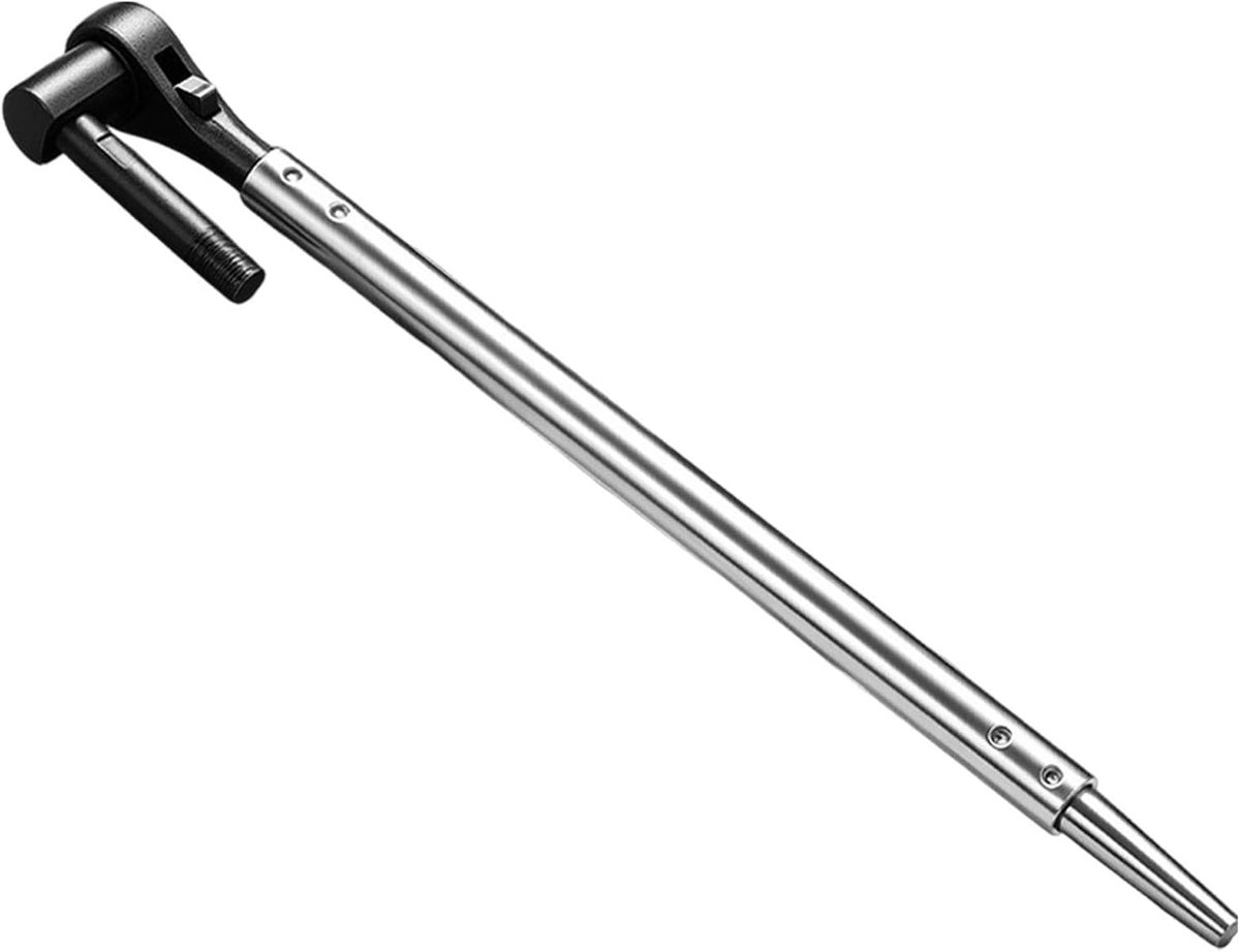 Lierstang met ratel - Spangereedschap lading - Veilig lading zekeren - Precisie anti-slip kop - 45-58 cm - Zilver