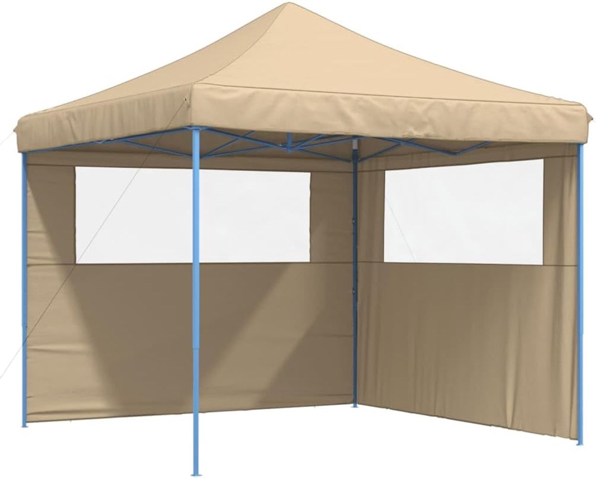 Partytent Inklapbaar - Feesttent Prieeltje - Buitenfeesten Organiseren - Pop-up Design - 292 x 292 x 315 cm - Beige