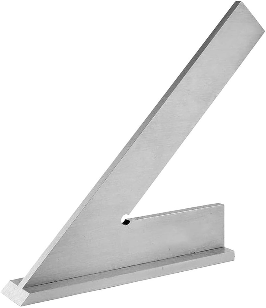 Professionele 45 Graden Hoekliniaal, 150x100mm DIN 875/2, Precisie Miter Vierkant voor Machinisten en Ingenieurs met Steun