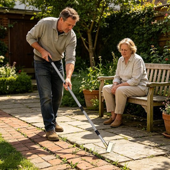 Onkruidverwijderaar Lange Steel - Voegenkrabber Tuin - Buiten Reinigen - Robuuste Staalborstel - 150 cm Lengte - Niet gespecificeerd — afbeelding 4
