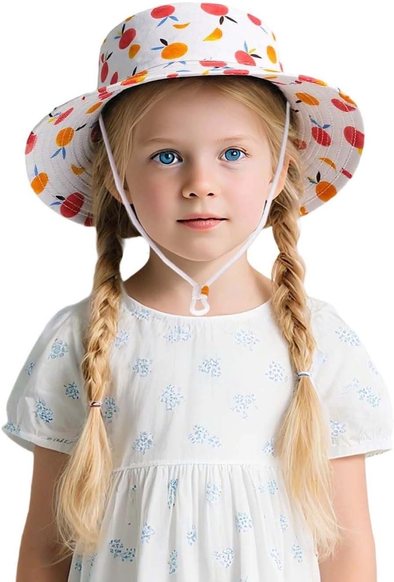 Kinder Zonnehoed - Baby Zomerhoed - Bescherming Tegen Zon - Schattige Opdruk - 1-8 Jaar - Meerdere Kleuren
