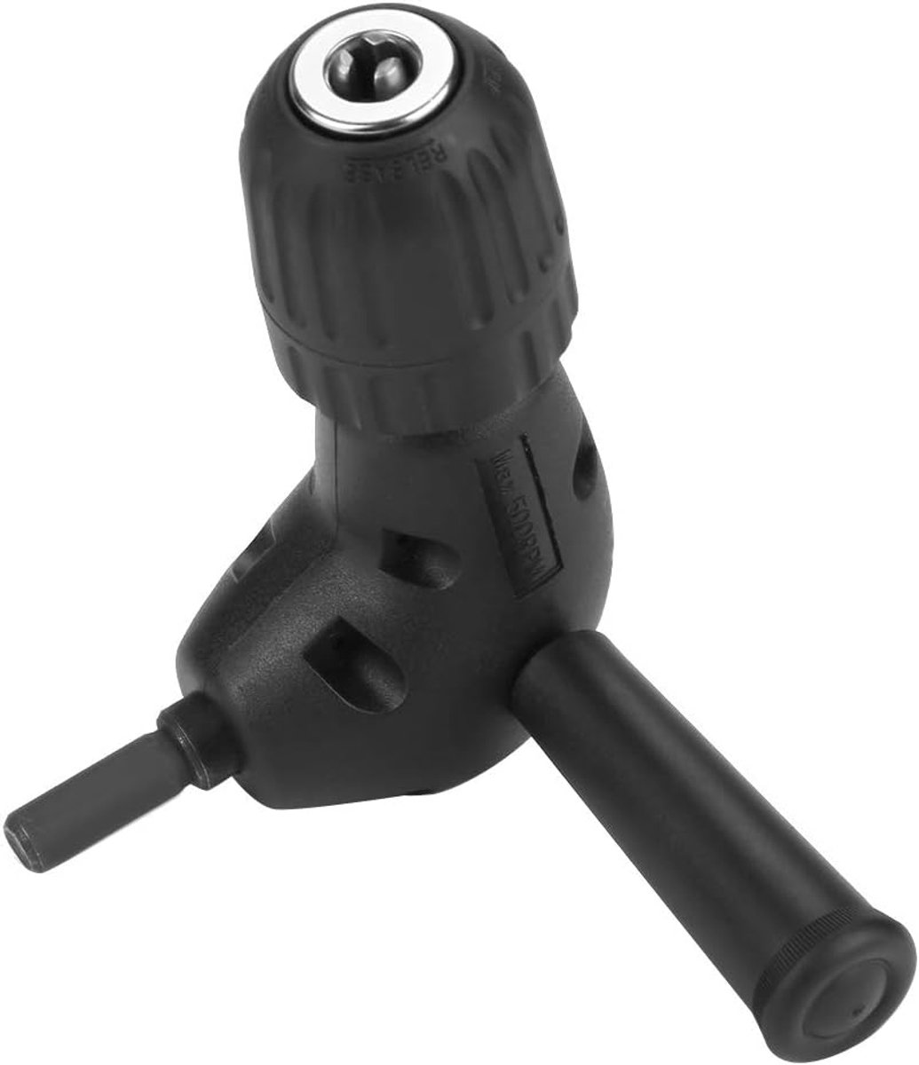 Haakse Boorverlenging - Booradapter Hoek - Krap Werk - 90 Graden Hoek - 08-10 mm - Zwart