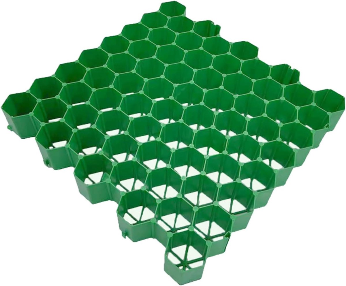Grasroosters Oprit - Stabilisatie Grind - Parkeerplaats Aanleggen - Verstevigd HDPE Materiaal - Set Van 4 - Zwart