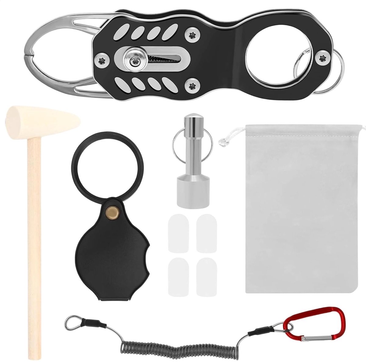 Munt Tester Set - Vergrootglas Tang - Munt Authenticiteit Testen - Inclusief Resonantie Tool