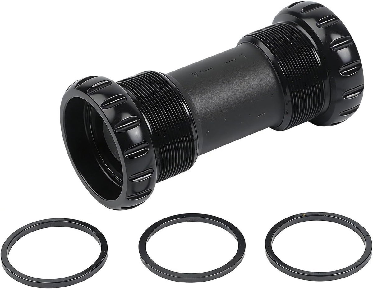Fiets trapas - Trapas lager - Fietsen verbeteren - Lichtgewicht legering - 68-73 mm - Zwart